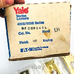 Yale Mortise Lockset Door Knob CE 8646 1/4 LH US03 Bright Brass New Old Stock