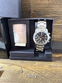 ZIPPO VWZ-3 Men's Wrist Watch Chronograph WithLighter NEW OLD STOCK NEEDS BATTERY