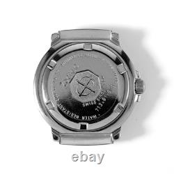 Zodiac Rare NOS 36mm Professional 200m Diving Watch Head Gray Dial Blue Bezel