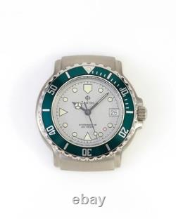 Zodiac Rare NOS 36mm Professional 200m Diving Watch Head with Green Bezel