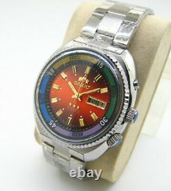 (orange Dial)vintage New Old Stock Orient 21j Auto Men's Watch 80's