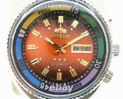 (orange Dial)vintage New Old Stock Orient 21j Auto Men's Watch 80's